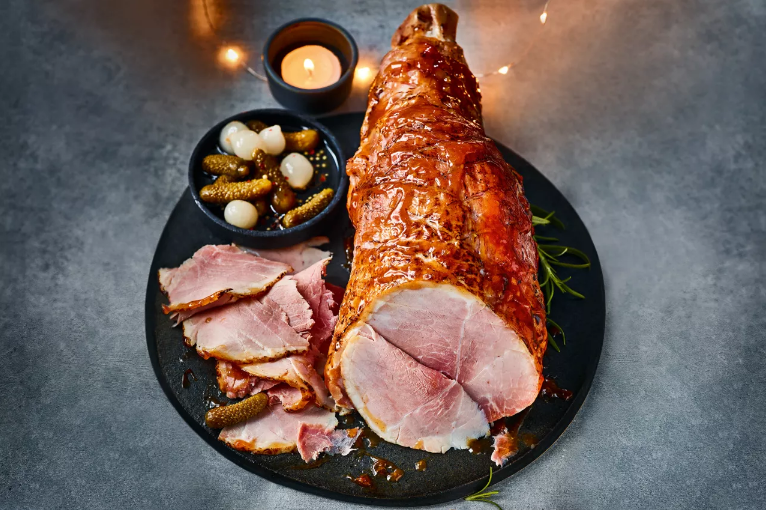 Christmas Food - Starter - Spiced Marmalade Bone-In Ham